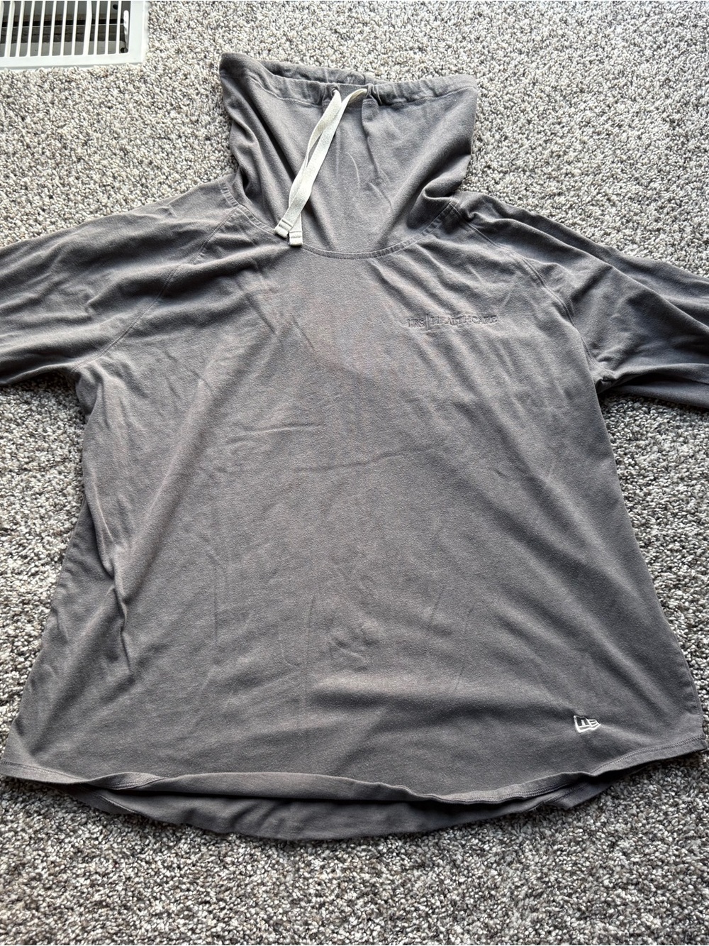New Era gray hoodie in XXL embroidered LRS healthcare